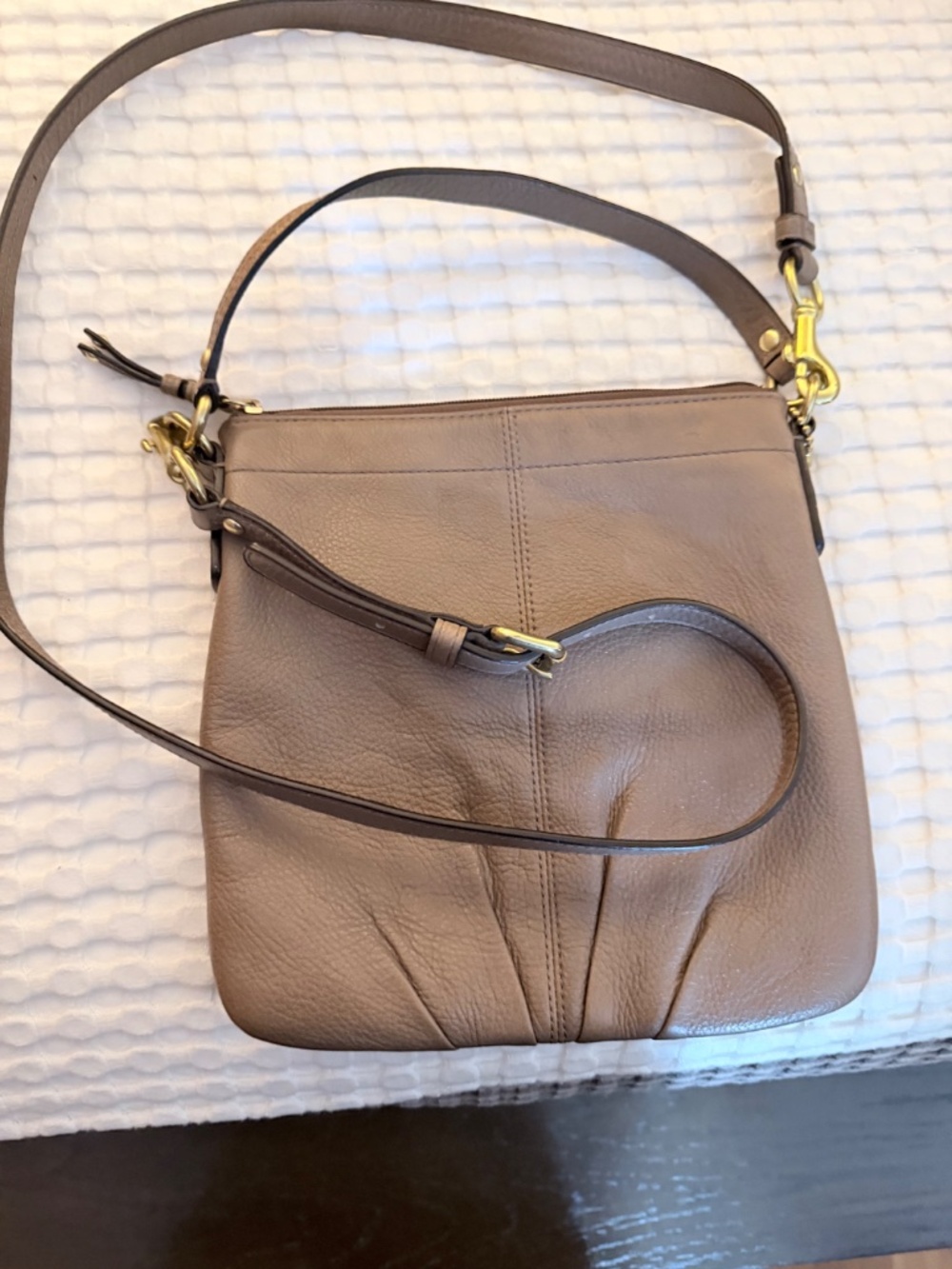 Vintage Coach Brooke Pleated Leather Crossbody Bag E0973-43112